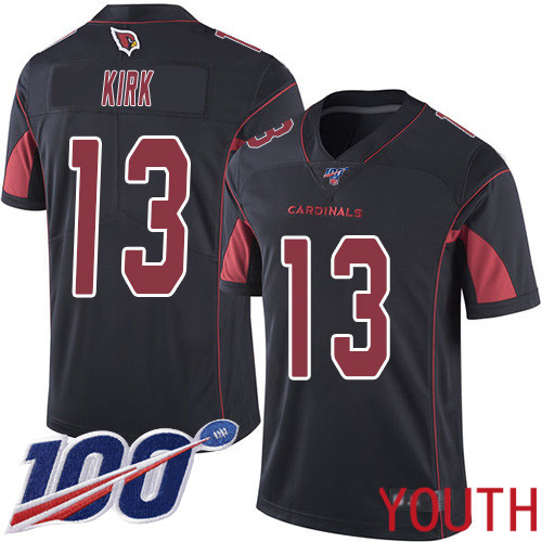 Arizona Cardinals Limited Black Youth Christian Kirk Jersey NFL Football #13 100th Season Rush Vapor Untouchable->youth nfl jersey->Youth Jersey